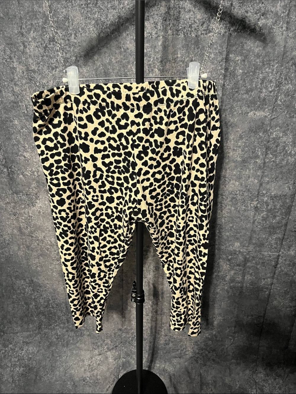 No Boundaries Leopard Print Leggings - Black and Cream